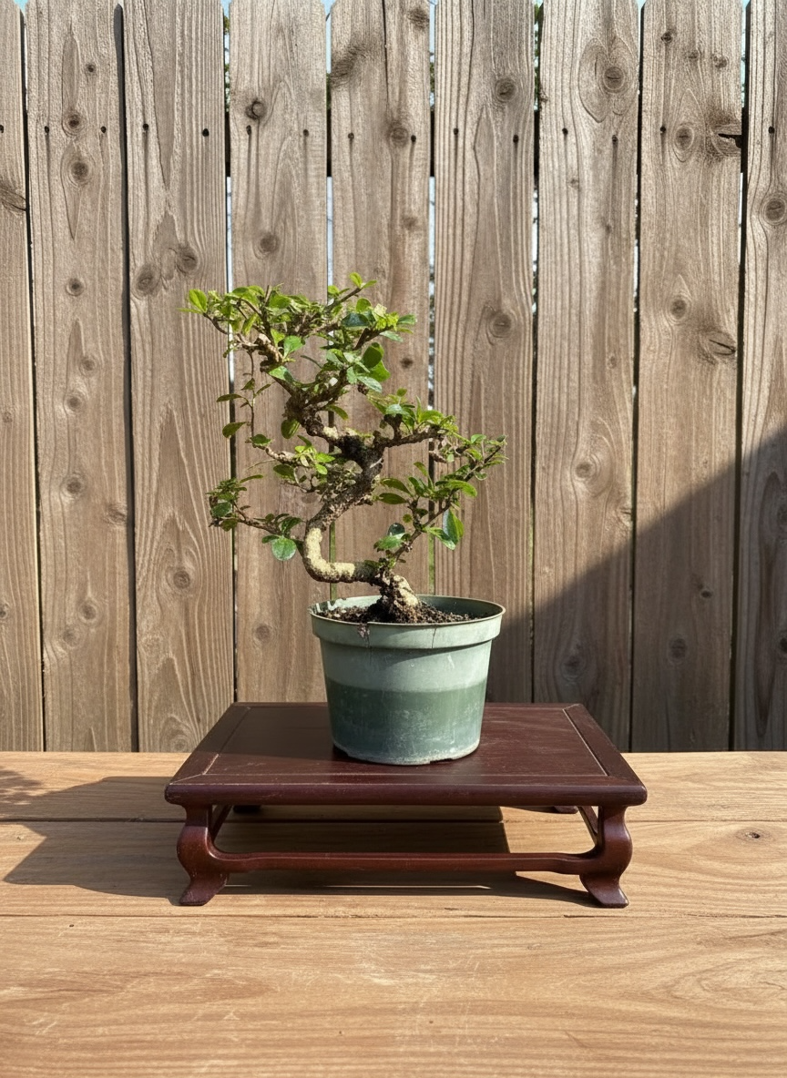 Fukien Tea Pre-Bonsai Tree (Carmona retusa) in 6" Pot from L&J Nursery.