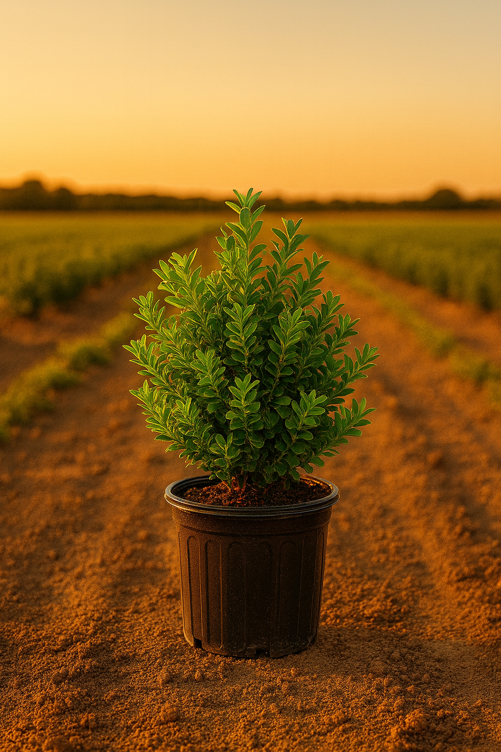 Japanese Boxwood Buxus microphylla japonica Evergreen Shrub Plant front view from L&J Nursery.